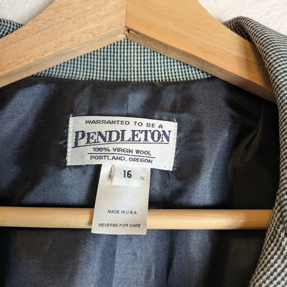 Pendleton Women's Virgin Wool Zip Jacket Blazer U… - image 4